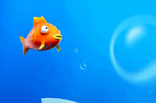 a cartoon fish is swimming in the ocean