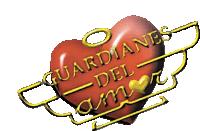 a guardianes del amor logo with a red heart