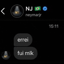 a screenshot of a text message between neymar and a friend .