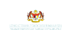 a logo for kementerian pendidikan malaysia with two tigers