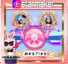 a starmaker advertisement with a rabbit and a butterfly