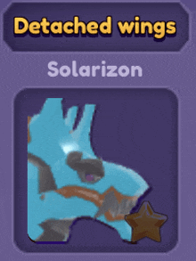 a picture of a detached wing with the name solarizon