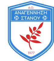 a blue and white emblem with the year 1977