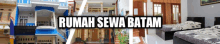 an ad for rumah sewa batam shows a collage of pictures of bedrooms