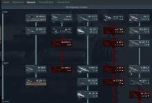 a computer screen shows a tree of planes including bf 109 b-1 and bf 109 e-1