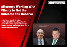 a poster for attorneys working with clients to get the outcome they deserve