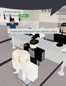 a screenshot of a video game where a person says i have just returned from hunan china