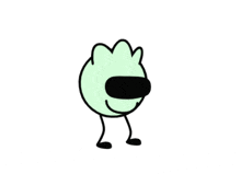 a cartoon character with arms and legs wearing sunglasses and a smiley face .