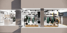 a rendering of a clothing store with a sign that says allalook