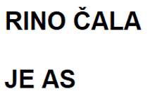 rino cala je as written on a white background