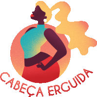 an illustration of a woman with the words cabeca erguida below it