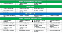 a ballot for a mayor and vice mayor shows the names of the candidates