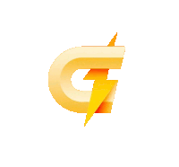 a yellow letter g with a lightning bolt