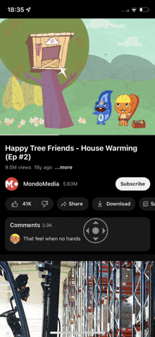 a screenshot of happy tree friends house warming on mondomedia