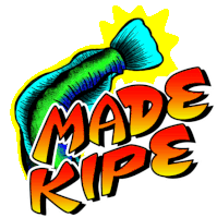 a colorful logo that says made ripe with a fish