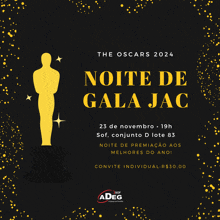 the oscars 2024 noite de gala jac is being advertised