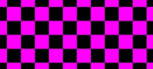 a seamless pattern of pink and black checkered squares on a purple background .