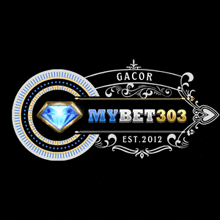 a logo for mybet303 with a diamond in the middle