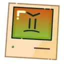 a cartoon illustration of a computer monitor with a smiley face on it .