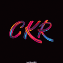 the word ckr is written in colorful letters