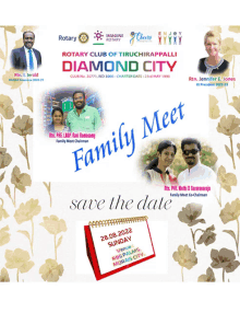 a poster for a rotary club of tiruchirappalli diamond city