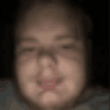 a blurry picture of a man 's face with a shadow on his nose .