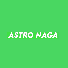 a green background with astro naga written in white