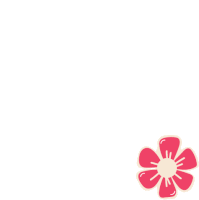 a small pink flower with a white center is on a white background