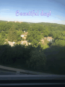 a picture of a beautiful day with a view of a residential area