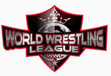 a logo for the world wrestling league with a shield and a crown .