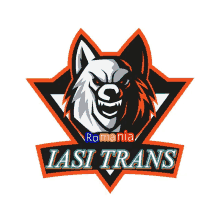 a logo for a company called iasi trans has a wolf on it