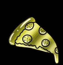 a slice of pizza with pepperoni and cheese on a black background .