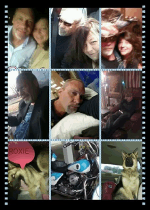 a collage of pictures with the word roxie on the bottom right