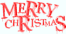 the word merry christmas is written in red letters on a white background