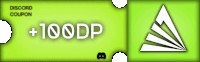 a green discord coupon with 100dp on it