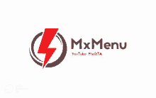 a logo for a company called mxmenu with a lightning bolt in a circle on a white background .