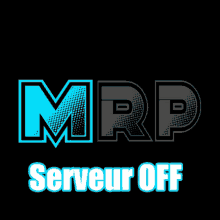 a logo that says mrp serveur off in blue