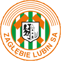 a logo for zaglebie lubin sa with a shield and a castle