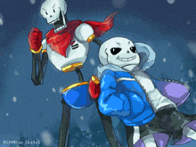 a drawing of papyrus and sans by fishfish 160805