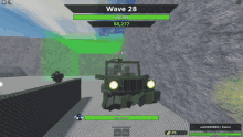 a screenshot of a video game that says wave 28 on the top