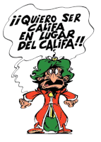 a cartoon of a man with a speech bubble that says quiero ser