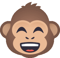 a monkey with its eyes closed and mouth open