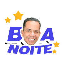 a sticker with a man 's face and the words " ba noite "