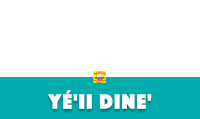 a blue sign that says ye 'ii dine ' on it