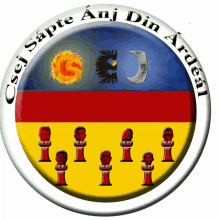 a csaj sapte anj din ardeal emblem with a sun and moon