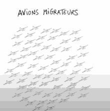 a drawing of planes with the words " avions migrateurs " below them