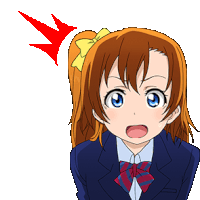 a surprised anime girl with a red arrow pointing to her face