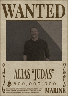 a wanted poster for alias judas from the marine