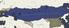 a map of the world shows the gokturk khaganate