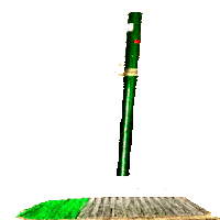 a green mop with a green handle and a green bristle